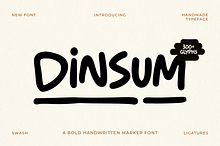 Dinsum – Bold Marker Font