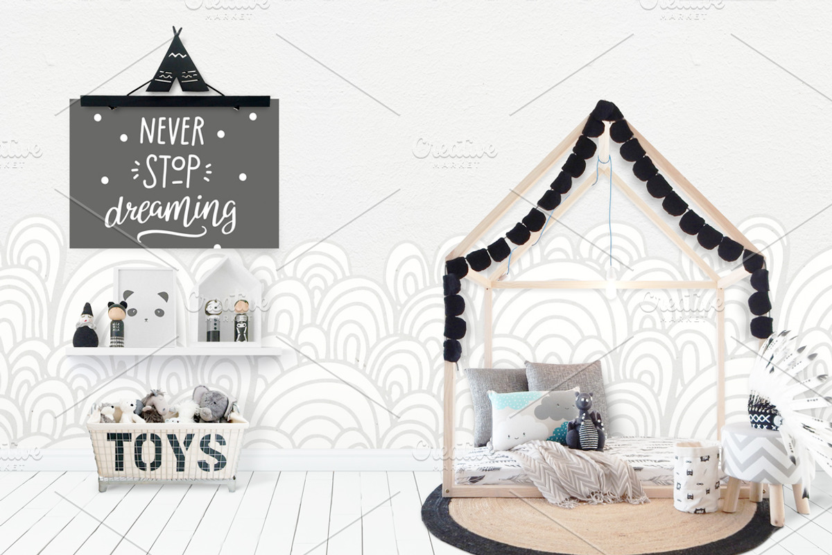 Kids Room Wall/Frame Mock Up 19, a Print Template by Whimsicality (Photo 2 of 4)