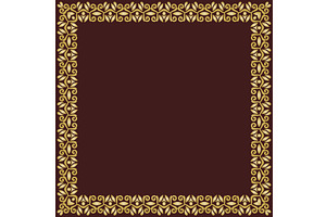 Floral Abstract Square Vector Frame, a Pattern Graphic by FineArtStudio