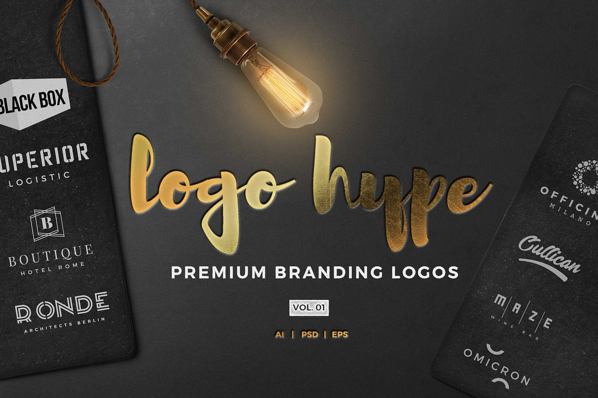 20 modern logos - hype vol. 01, a Branding & Logo Template by Nues Design (Photo 1 of 10)