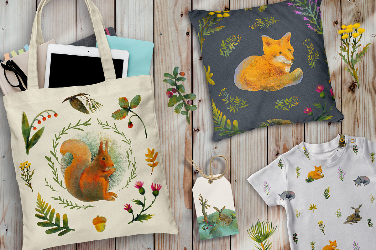 Autumn in the forest. Art set, an Animal Illustration by Shusha Guna Art (Photo 5 of 12)