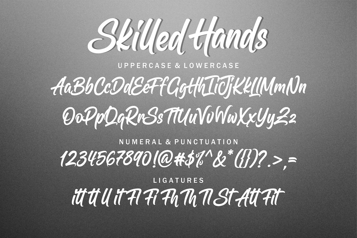 Skilled Hands - Modern Script Font, a Script Font by HanzelSpace Studio (Photo 6 of 6)