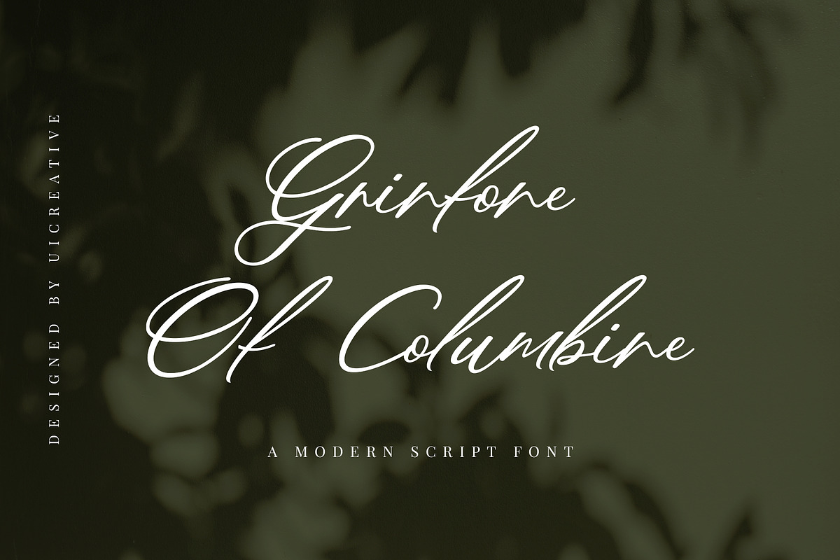 Grinlone Of Columbine Handwritten, a Handwritten Font by UICreative (Photo 1 of 11)