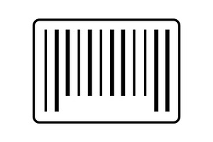 Barcode icon, an Outline Icon by Sumberpangan