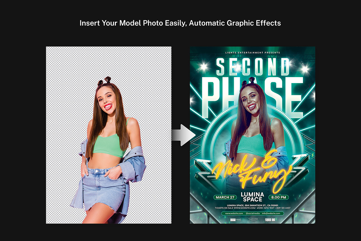 DJ Flyer Template, a Flyer Template by Bornx Design (Photo 2 of 6)