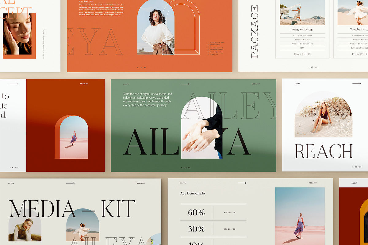 AILEYA - Keynote Media Kit, a Presentation Template by Elokka Std. (Photo 1 of 12)