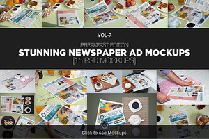 Newspaper Advert. Mockups Bundle