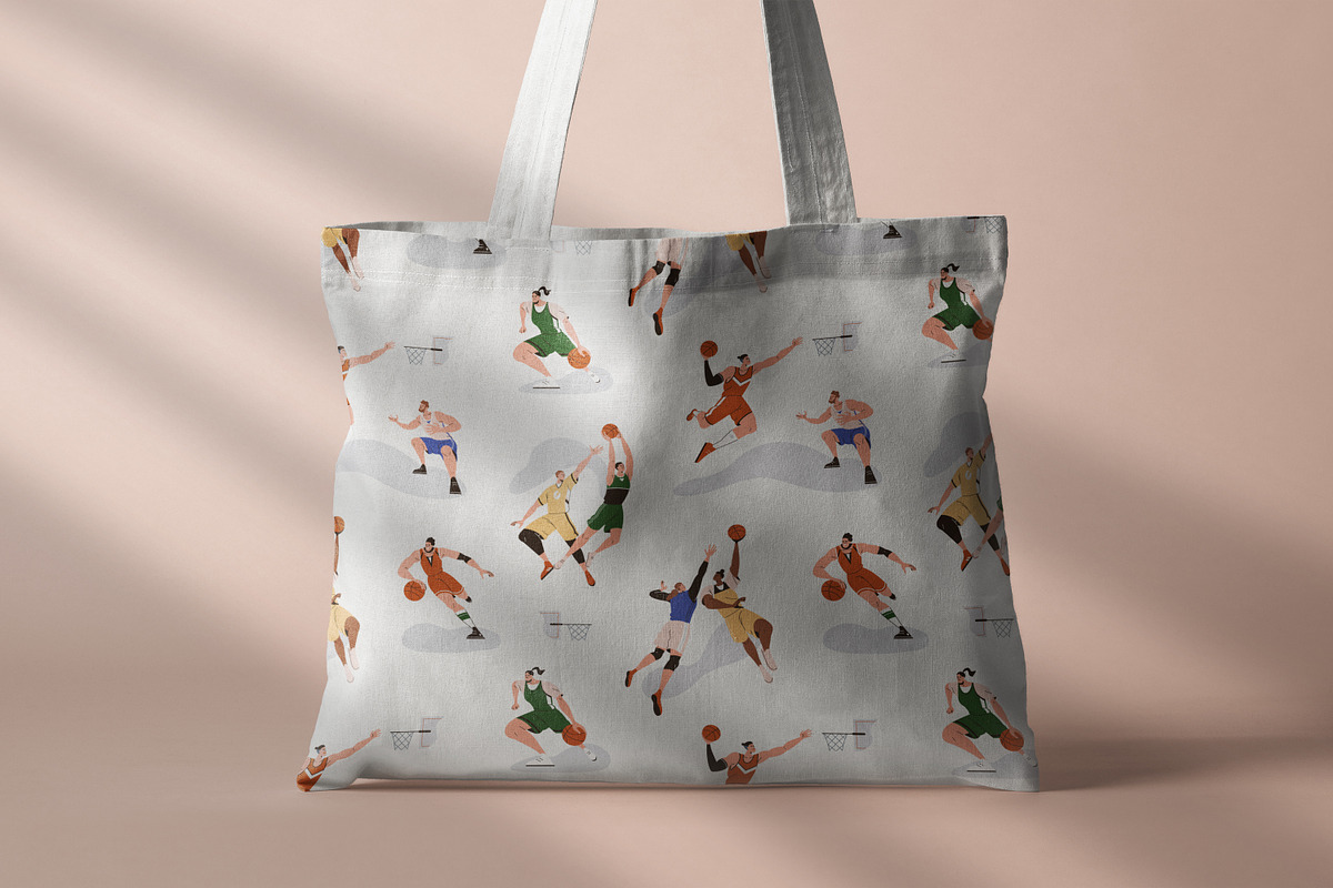 Basketball players seamless pattern, a Pattern Graphic by Good Studio (Photo 4 of 4)