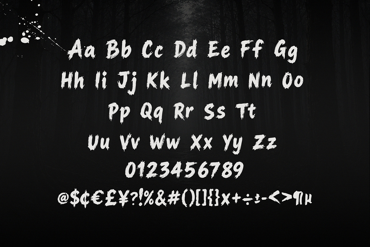 Feurs Begone Spooky Horror Brush, a Handwritten Font by Maulana Creative (Photo 5 of 7)