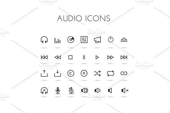 Audio Icon Set