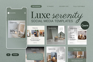 LuxeSerenity | Candle Canva Template