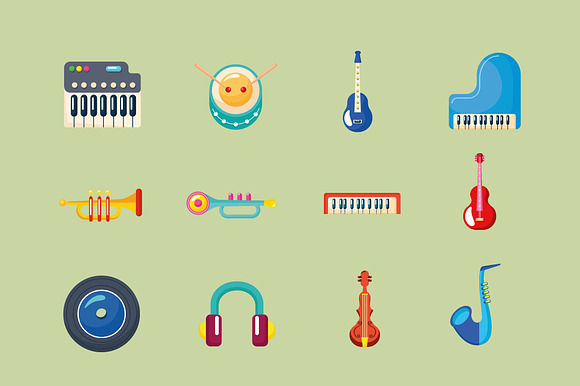 Music Instruments Illustration Set preview 2