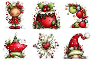 Whimsical Christmas Clipart, an Illustration by Craft Nest (Thumbnail 5 of 8)