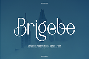 Brigebe | Stylish Modern Sans Serif, a Sans Serif Font by Denustudios (Thumbnail 1 of 12)