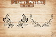 Laurel Wreath SVG PNG Bundle, an Illustration by Actual Pixel (Thumbnail 2 of 17)