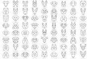 Dog Head Silhouettes Bundle, an Object Graphic by pet design shop (Thumbnail 5 of 12)