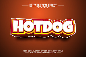 Hotdog 3D Editable Text Effect