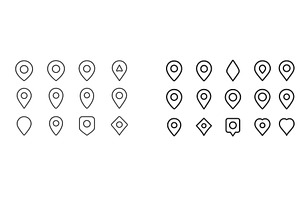 Collection of different map pin, an Illustration by ZinetroN