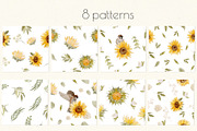 Watercolor Sunflower Set, a Decorative Illustration by Jenteva Art (Thumbnail 7 of 16)