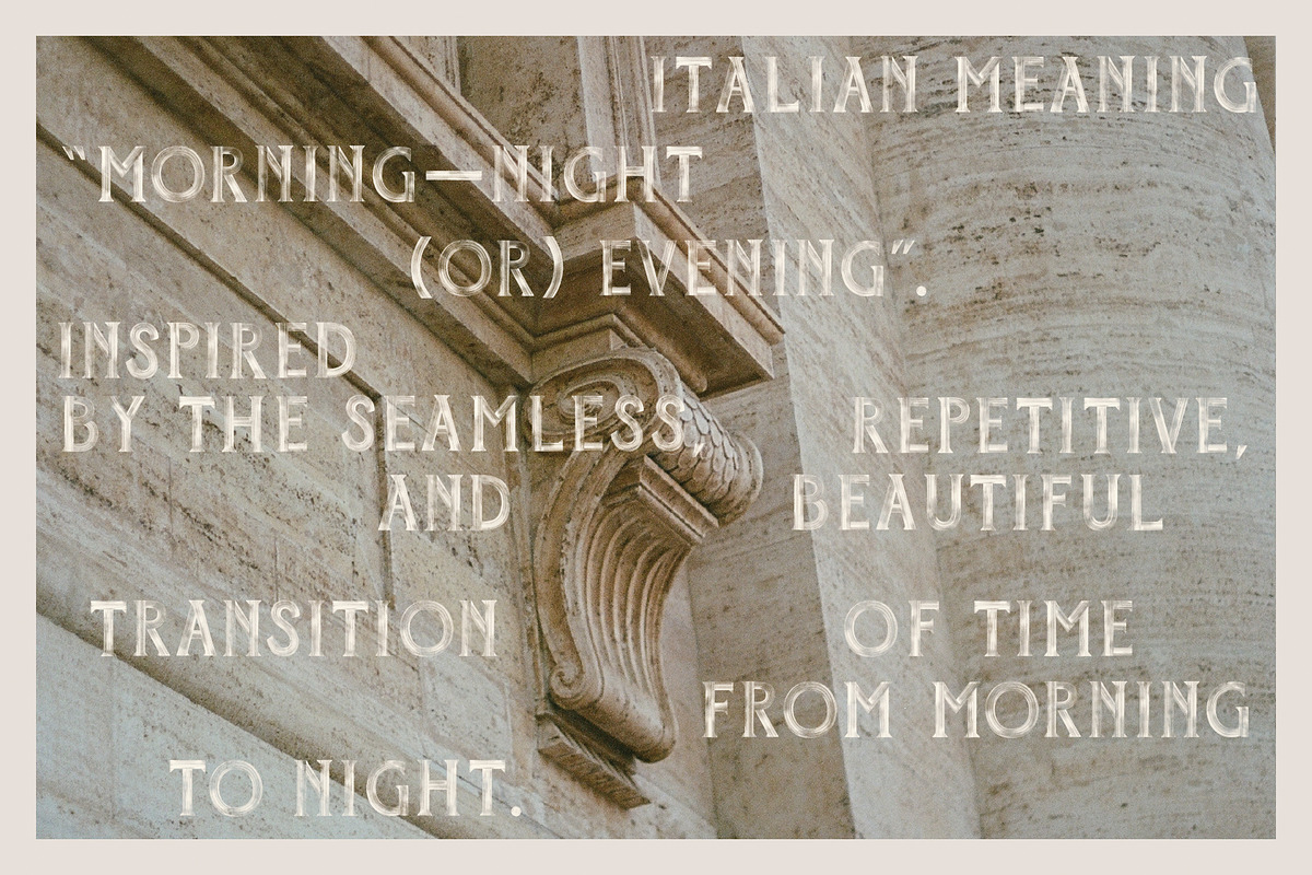 Mattina-Sera SVG font, a Serif Font by Tropical Type (Photo 3 of 12)