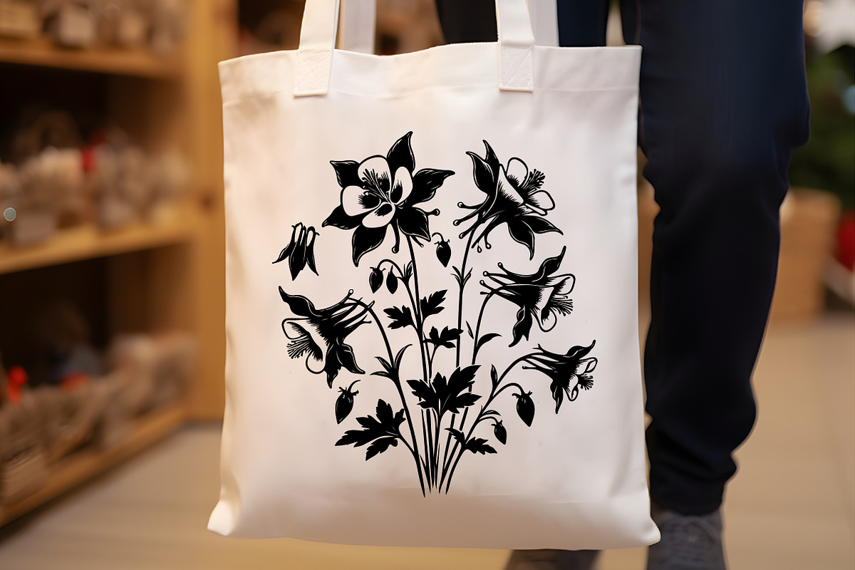 Spring Crimson Columbine Flowers SVG, an Illustration by Rose Art (Photo 5 of 5)