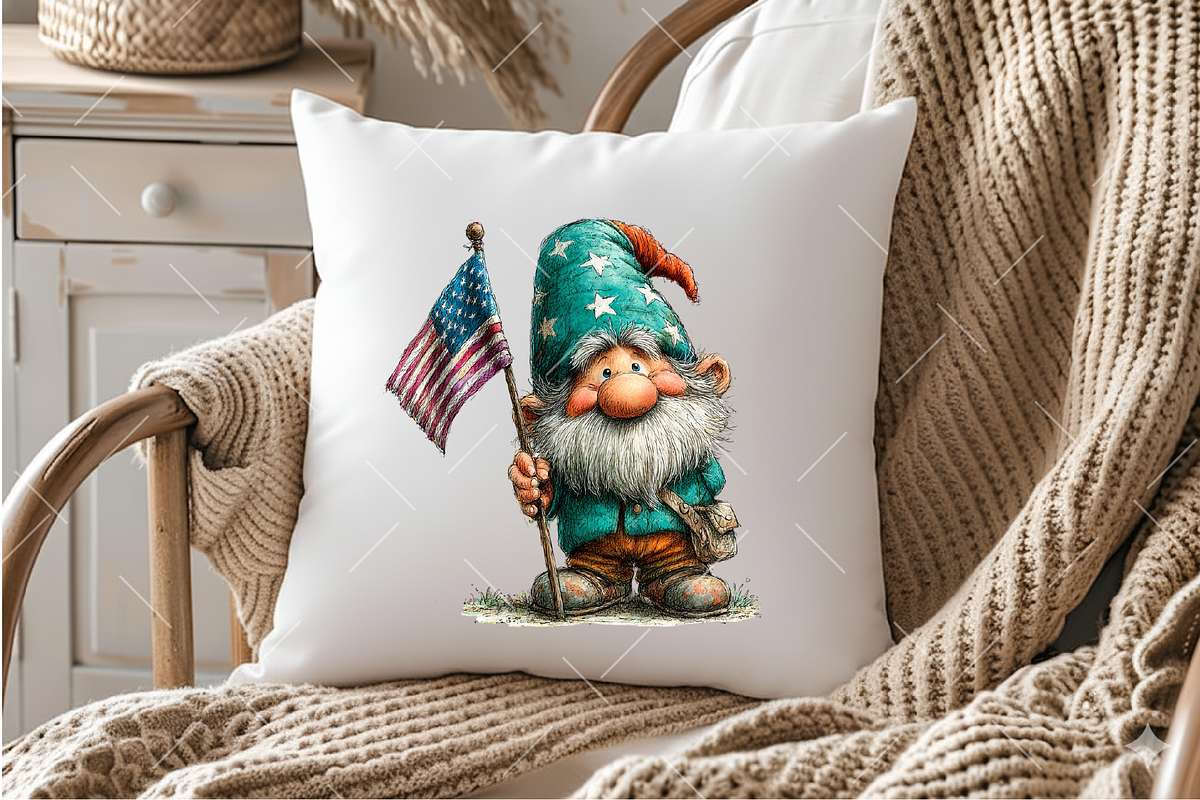 Whimsical Patriotic Gnome Clipart, an Illustration by OK Design (Photo 5 of 6)