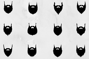 Beard Styles Silhouette SVG, a Person Illustration by newminddesign