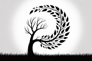 Whimsical Tree Silhouette Spiral, an Object Graphic by jahid234 (Thumbnail 2 of 11)