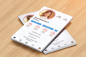 Instagram Style Business Card