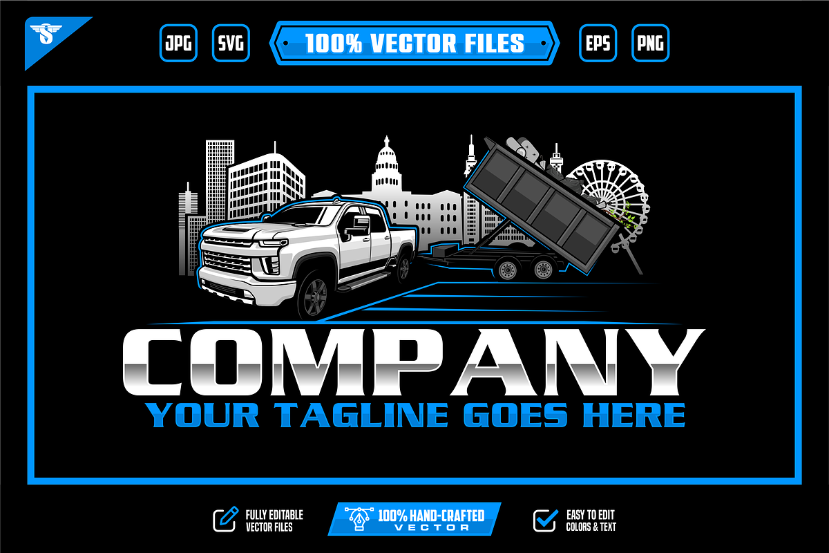 Pickup Dump Trailer City Logo, a Branding & Logo Template by slLametDesigns (Photo 1 of 5)