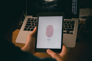 Finger print scan on tablet