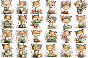 Whimsical Spring Fox Clipart, an Illustration by Craft Nest (Thumbnail 6 of 11)