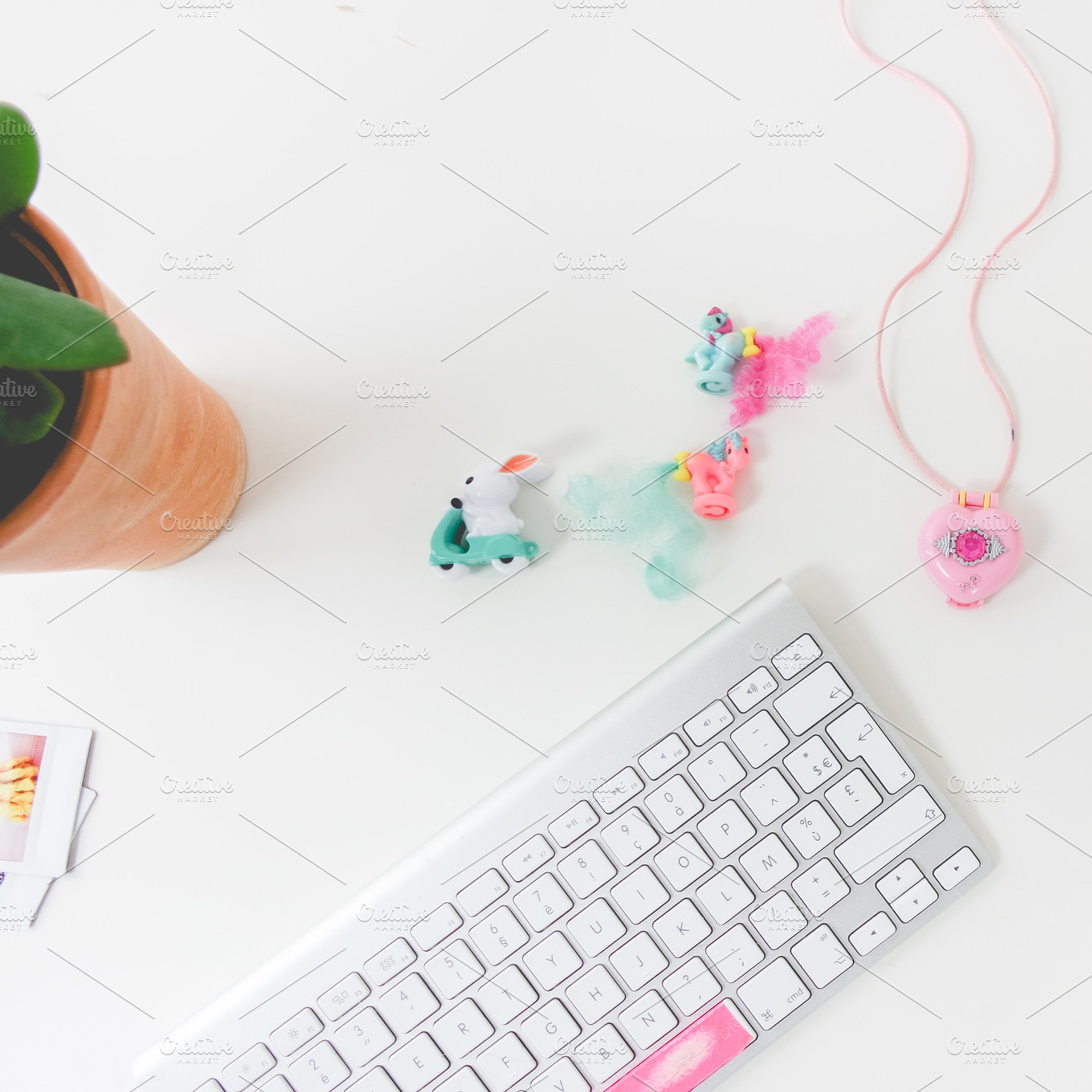 Girly Desk. Square photo. Flatlay, a Technology Photo by very simple photos