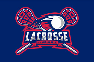 Lacrosse Sports logo and badge, a Branding & Logo Template by swarnstudio
