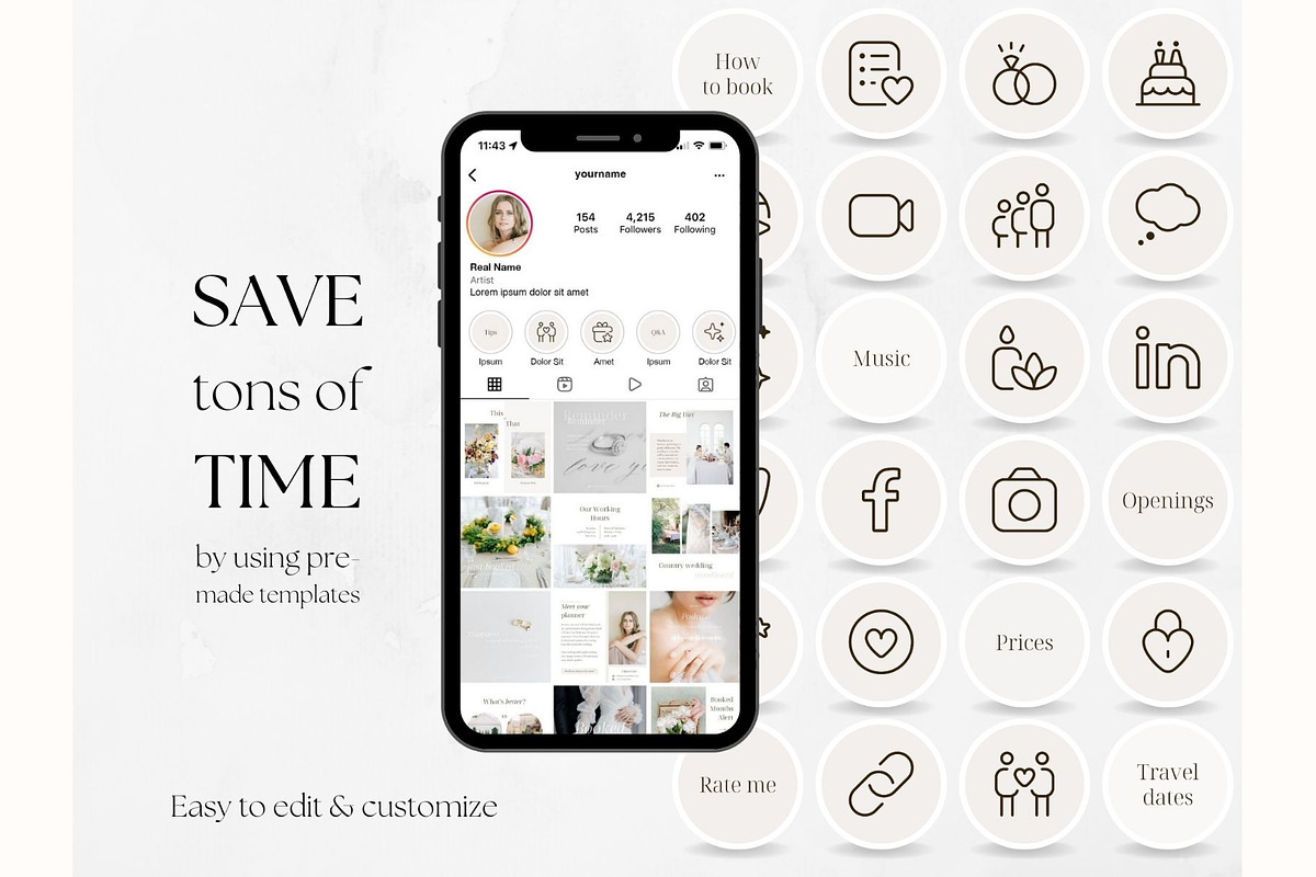 100 Wedding Event Planner Highlight, a Social Media Template by PatternLab. (Photo 3 of 9)