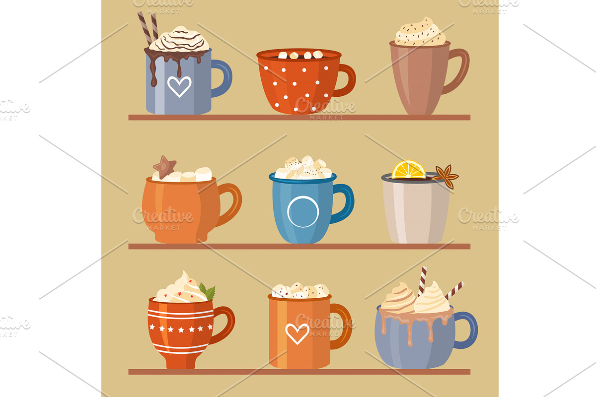 Coffee cups different utensils for, a Graphic by Onyx
