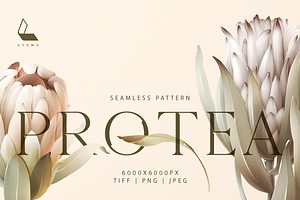 Protea Seamless Pattern