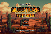 Questiora - Pixel Game Font, a Font by Flawless And Co (Thumbnail 1 of 10)