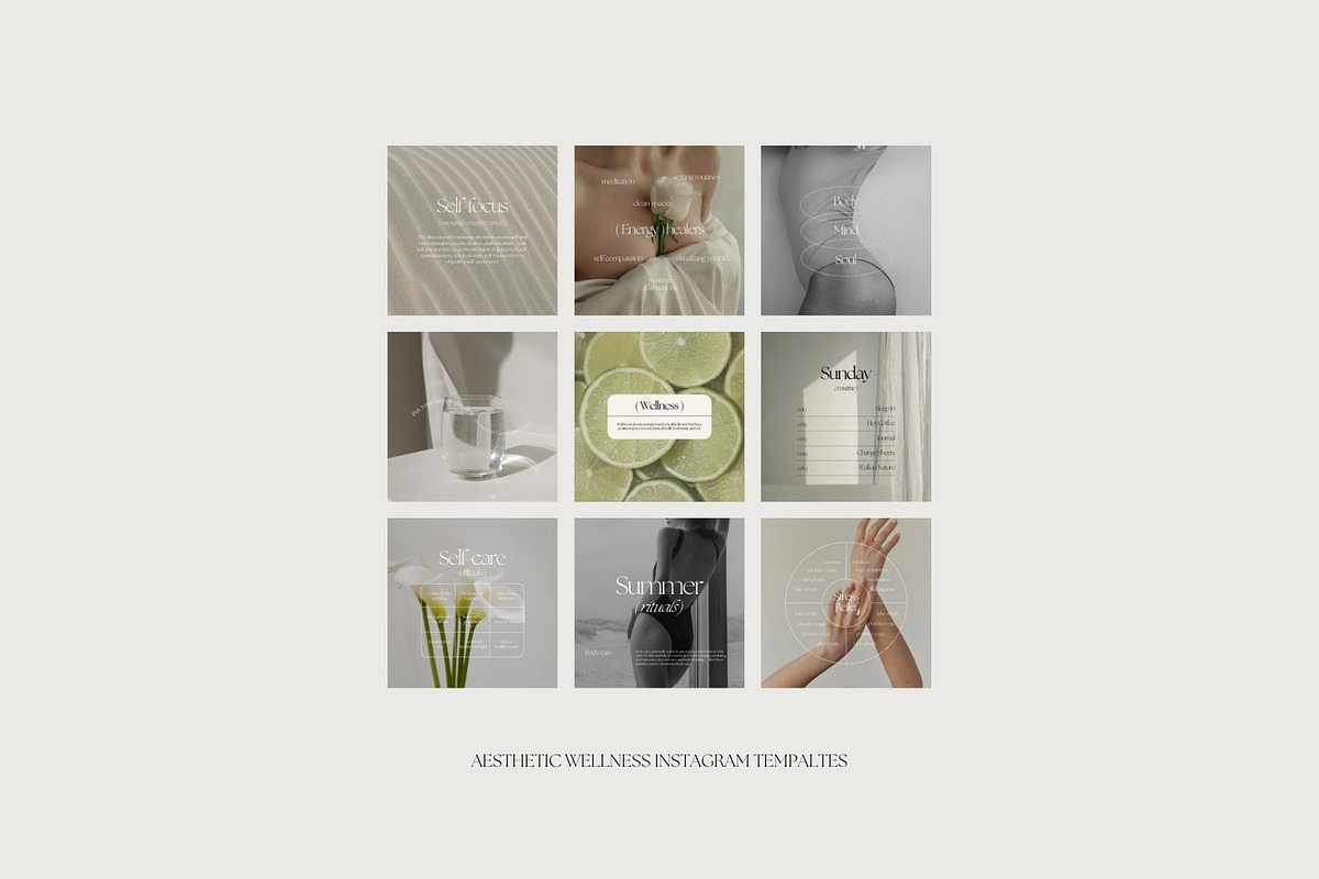 200 Wellness Instagram Templates for Canva