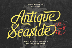 Antique Seaside, a Script Font by Letter Fresh