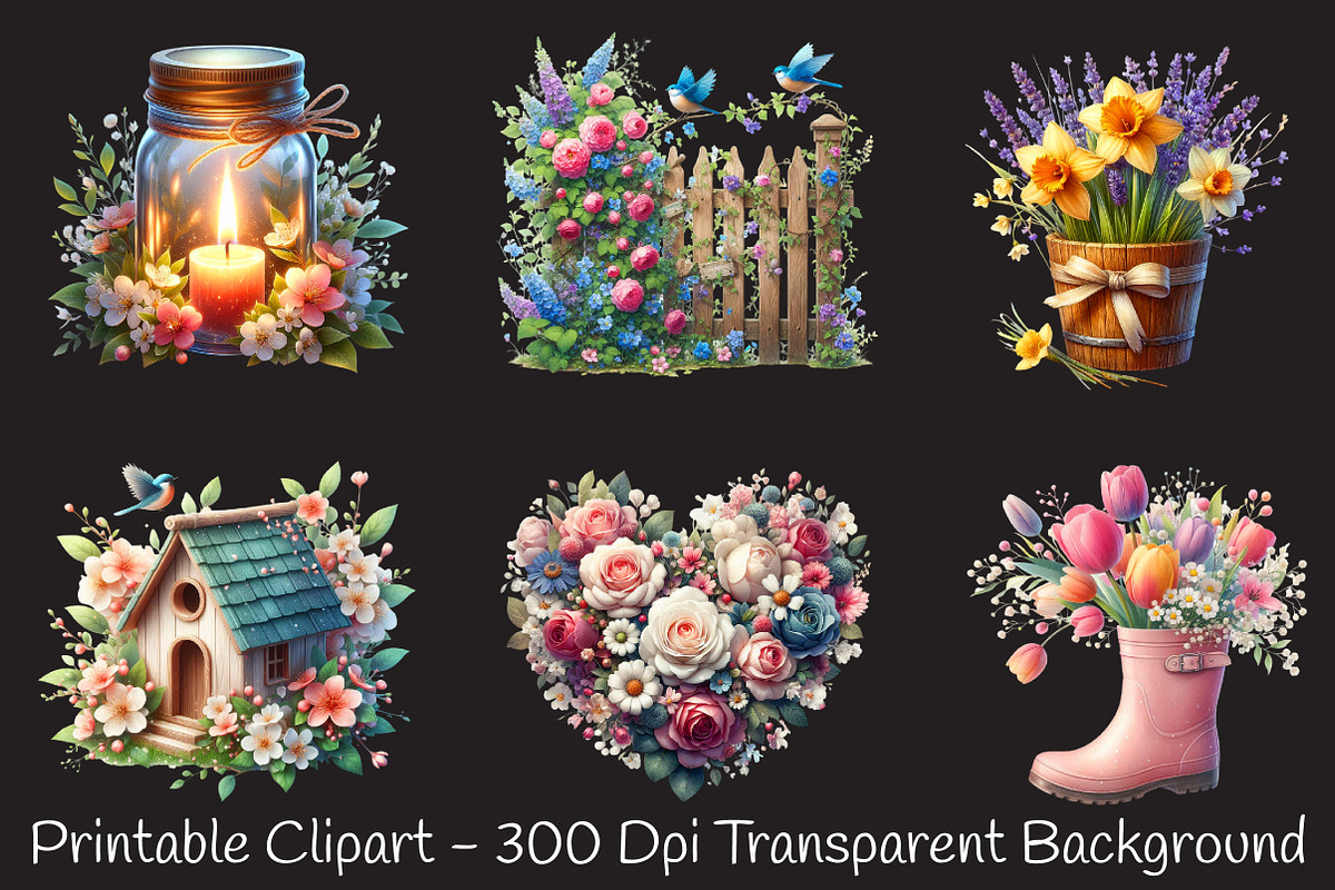Spring Flower Garden Sublimation, an Illustration by RobertsArt (Photo 4 of 7)