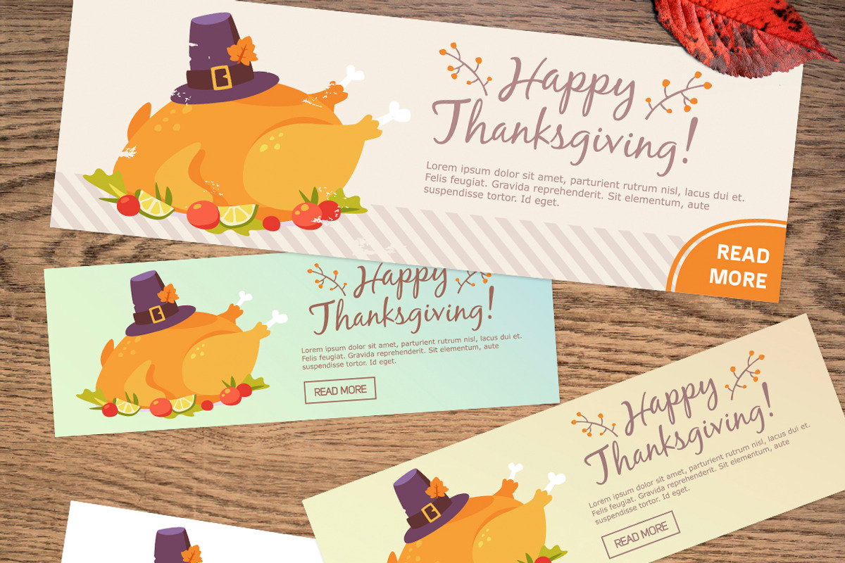 Happy Thanksgiving set, a Decorative Illustration by SunnyWS (Photo 4 of 5)