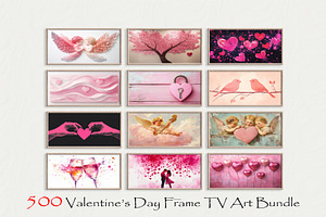 Valentines Day Frame Tv Art Set, a Holiday Photo by PrintablesByFranklyn