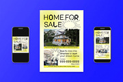 Abstract Home For Sale Flyer Set, a Flyer Template by Aiyari Graphic (Thumbnail 1 of 3)