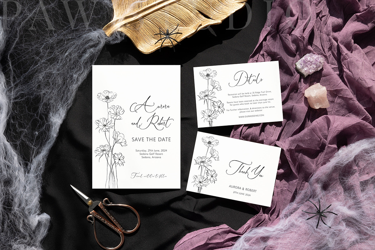 Halloween Card Mockup5x7 5x3.5 3fall, an Advertising Mockup by PawMockups (Photo 5 of 10)