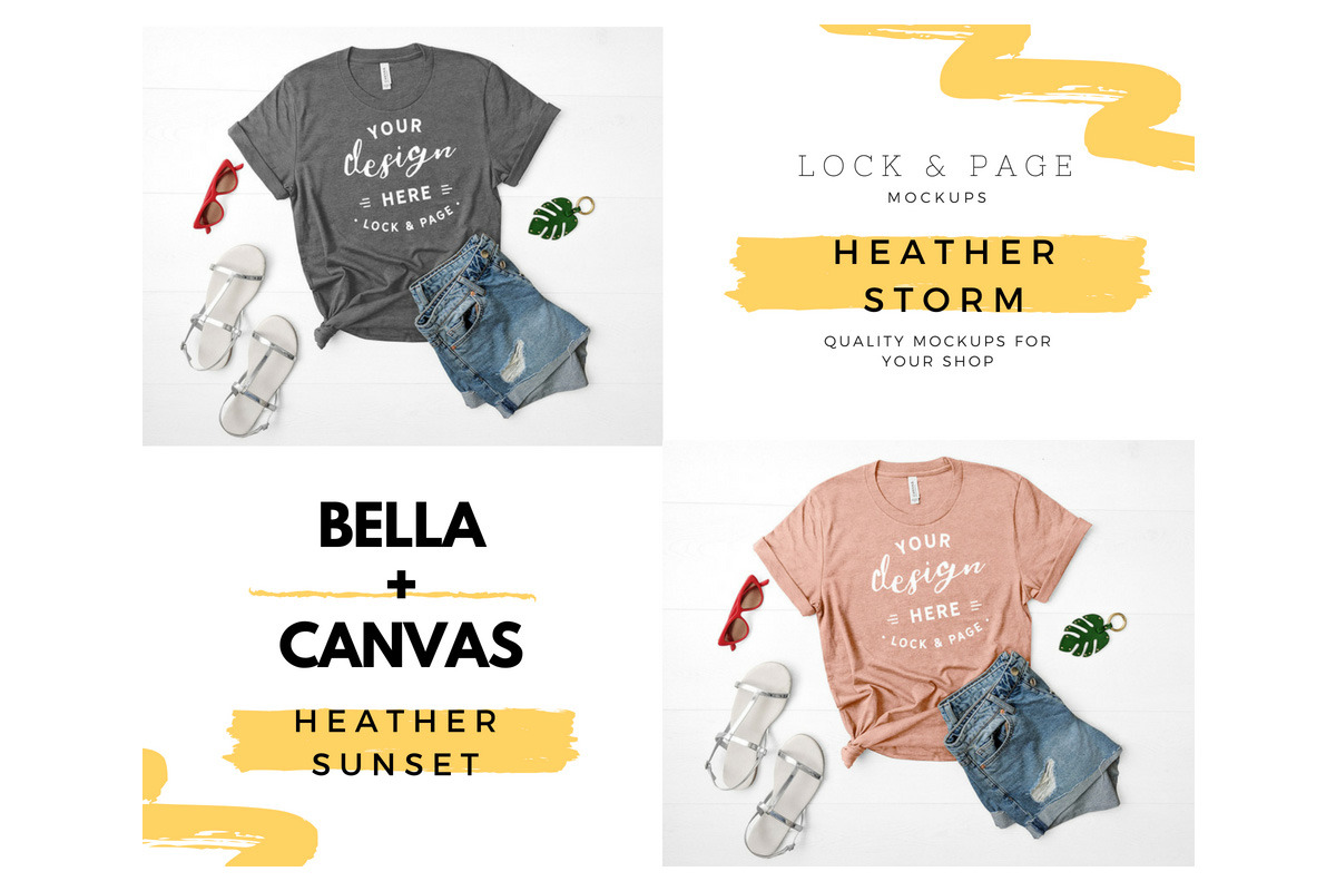 Bella Canvas 3001 Mega Bundle Mockup, a Shirt Mockup by lock and page (Photo 18 of 84)
