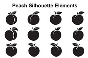Peach Leaf Silhouette Collection, an Object Graphic by Designs_River (Thumbnail 1 of 3)