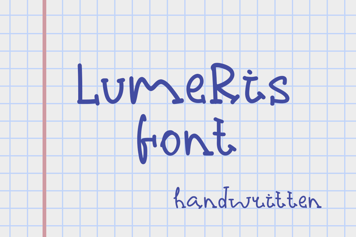 Lumeris handwritten font, a Handwritten Font by MixedArt (Photo 1 of 5)