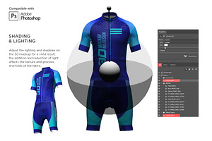 3d Mens Cycling Jersey Kit Fullzip