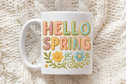 Faux Yarn Hello Spring PNG Sublimati, an Illustration by Libby Wishes (Thumbnail 2 of 6)